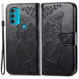 Klapkové puzdro pre Motorola Moto G71 5G, Butterfly, čierne