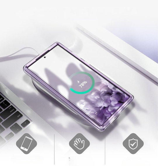 Obal na mobil pre Samsung Galaxy S23 Ultra, Suritch Full Body, fialové