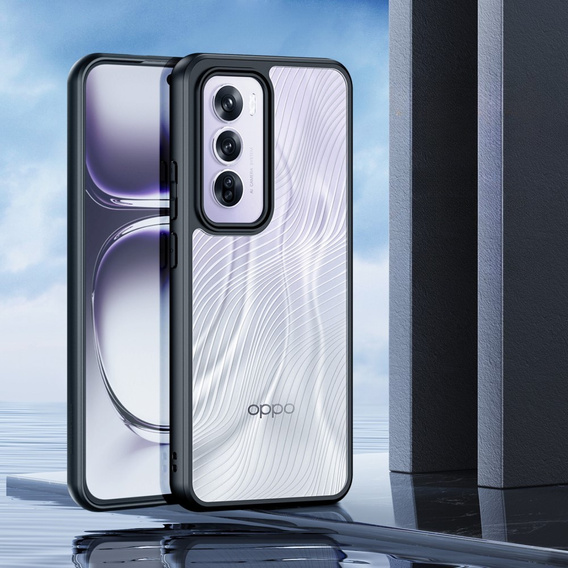 Puzdro DuxDucis pre Oppo Reno 12 Pro, Aimo case, transparentné / čierne