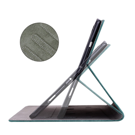 Obal na mobil pre Lenovo Tab M9, Wallet Pen Slot, zelený