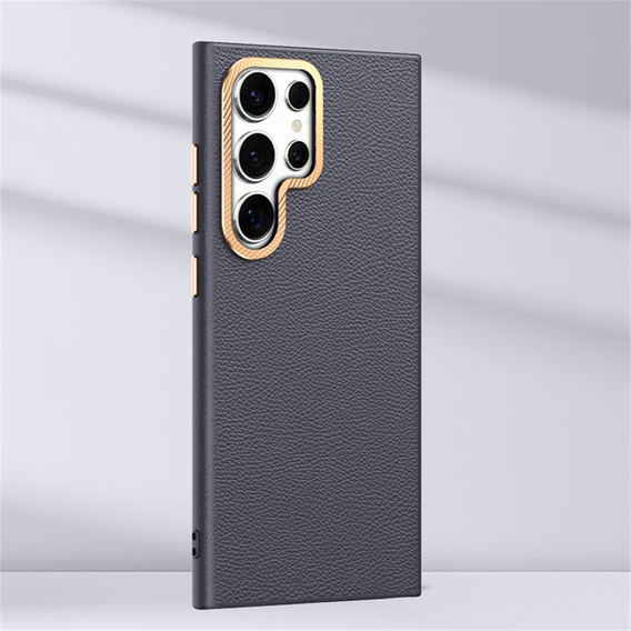 Kožené puzdro pre Samsung Galaxy S25 Ultra, leather hybrid, sivé