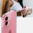 Puzdro pre iPhone 16 Plus, Erbord Dropproof, priehľadné + sklo