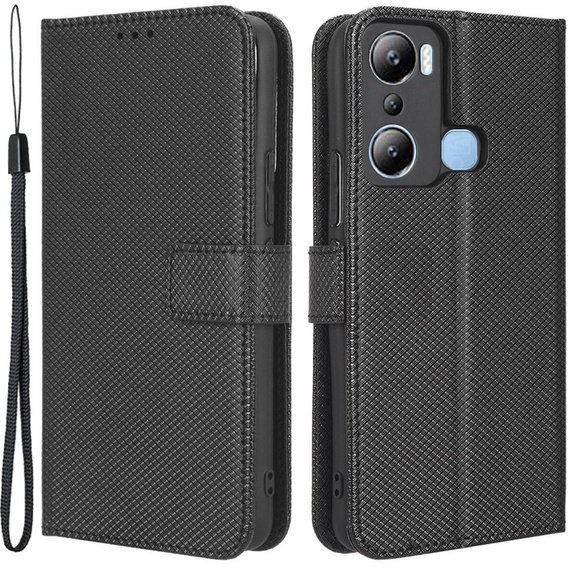 Klapkové puzdro pre Infinix Hot 20i, Wallet Smart Magnet Case, čierne