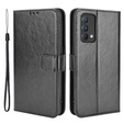 Klapkové puzdro pre Realme GT Master, Crazy Horse Wallet, čierne