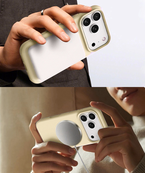 Silikónové puzdro pre iPhone 17 Pro Max, pre MagSafe, proti nárazom, žlté