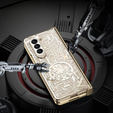 Puzdro pre Samsung Galaxy Z Fold 5 5G, Mechanical Legend, zlaté