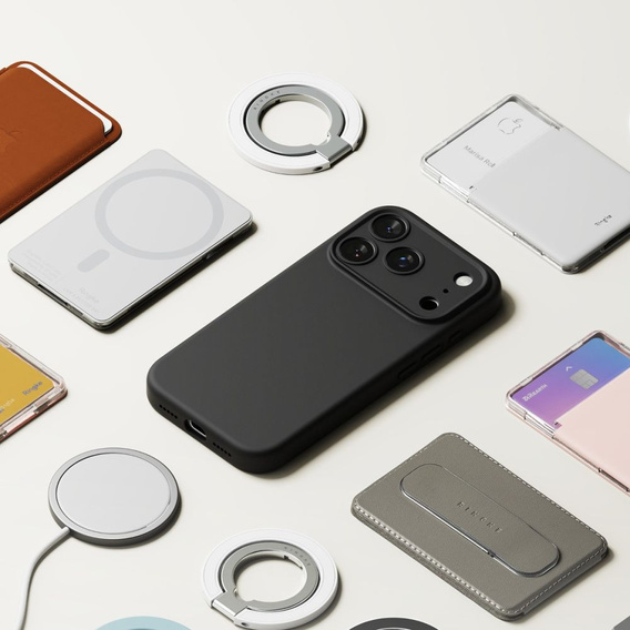 Puzdro Ringke pre iPhone 17 Pro Max, silikónové magnetické puzdro MagSafe, čierne