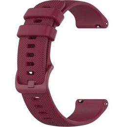 Pasek Silikonowy 18mm do Garmin Vivomove 3S / Vivoactive 4S, Wine Red