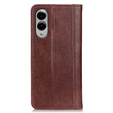 Flipové puzdro pre Samsung Galaxy S25 Edge, Split Leather, hnedé