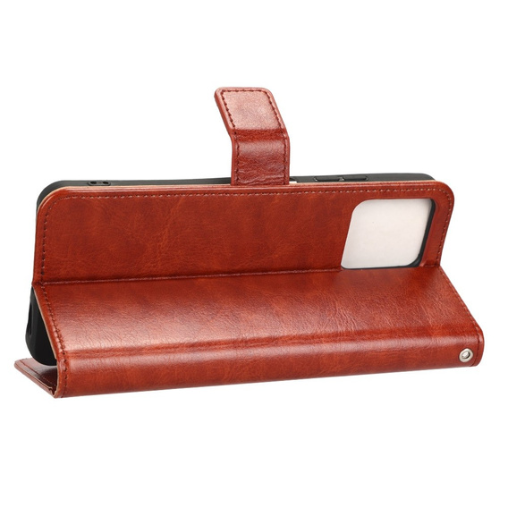 Klapkové puzdro pre T Phone 5G, Crazy Horse Wallet, hnedé