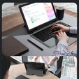 Puzdro + klávesnica Galaxy Tab S9, NILLKIN Bumper Pen Slot, čierne