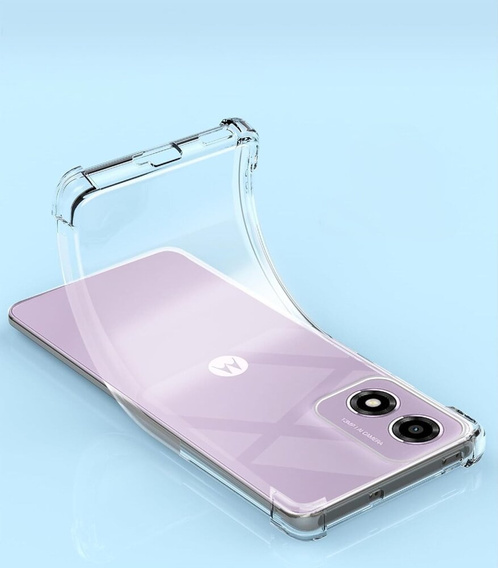 Obal na mobil pre Motorola Moto E14, Dropproof, priehľadné