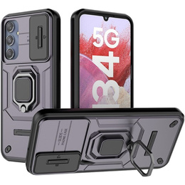 Puzdro pre Samsung Galaxy M34, KickStand Camera Lens, fialové