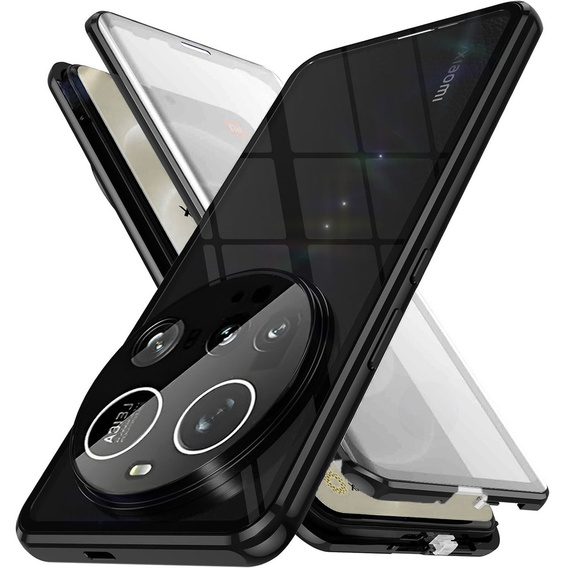 Puzdro pre Xiaomi 15 Ultra, Magnetic Dual Glass, čierne