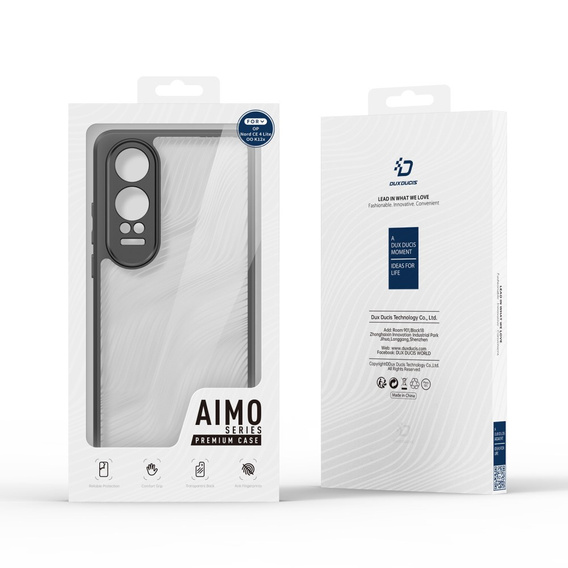 Puzdro DuxDucis pre OnePlus Nord CE4 Lite, Aimo case, transparentné / čierne