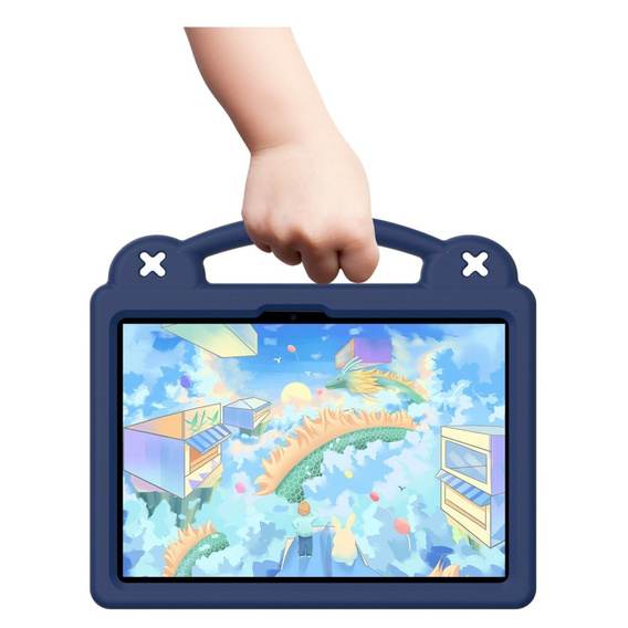 Detské puzdro pre Xiaomi Pad 7 / 7 Pro, Cute Patterns, so stojanom, tmavomodré