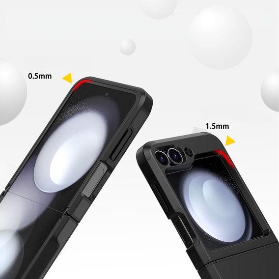 Pancierované puzdro pre Samsung Galaxy Z Flip7 FE / Z Flip6, Armor Shockproof, čierne