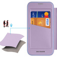 Puzdro Dux Ducis pre iPhone 17 Pro Max, Skin X Pro, s chlopňou, pre MagSafe, fialové