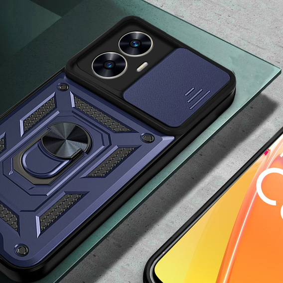 Obal na mobil pre Realme C55, CamShield Slide, modré