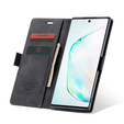 CASEME puzdro pre Samsung Galaxy Note 10 Plus/5G, Leather Wallet Case, čierne