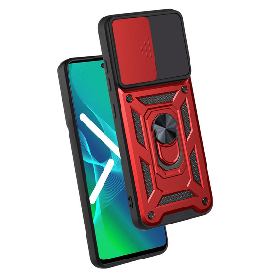 Obal na mobil pre Oppo Reno 6 5G, CamShield Slide, červené