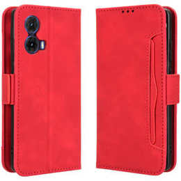 Klapkové puzdro pre Motorola Moto G85, Card Slot, červené