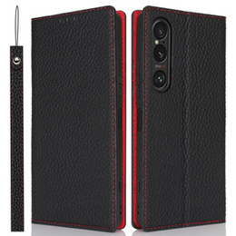 Kožené puzdro pre Sony Xperia 1 VI, ERBORD Grain Leather, čierne