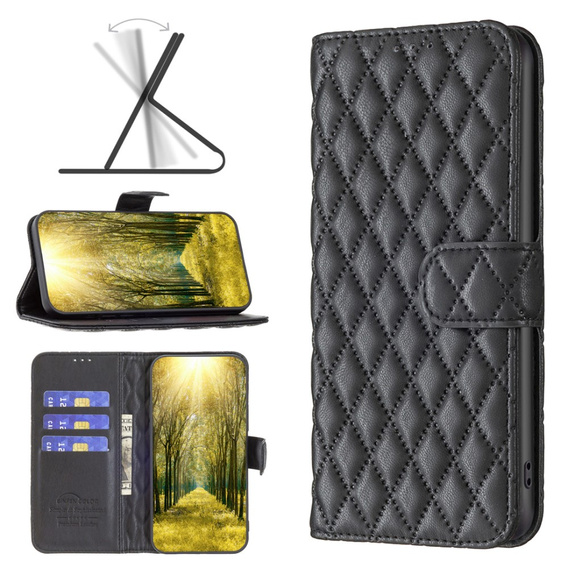 Klapkové puzdro pre Samsung Galaxy A15, Wallet, BINFEN COLOR, čierne