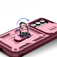 Obal na mobil pre Samsung Galaxy A54 5G, CamShield Slide, ružové / bordó