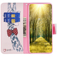 Klapkové puzdro pre Xiaomi Redmi Note 12 4G, Wallet, giraffe, ružové