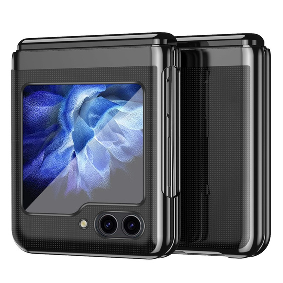 Puzdro pre Samsung Galaxy Z Flip7 FE / Z Flip6, PC Case, transparentné / čierne