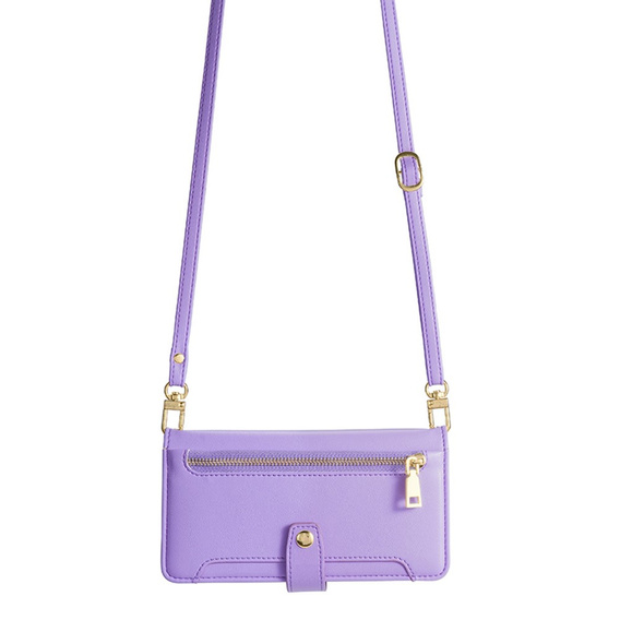 Klapkové puzdro pre Motorola Moto G84 5G, Wallet Zipper Pocket, fialové