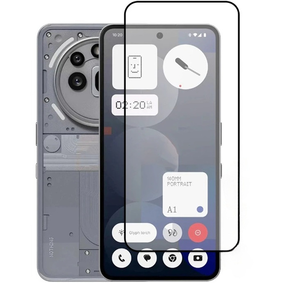 3D tvrdené sklo pre Nothing Phone 3A Pro, čierny rám