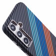 Puzdro pre Samsung Galaxy S25, Carbon Fiber MagSafe, tmavomodré
