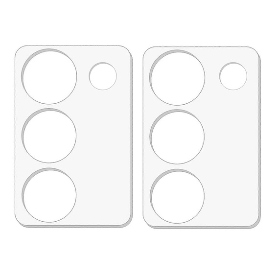2x ERBORD Tvrdené sklo na fotoaparát pre Realme 12 Pro / 12 Pro+, priehľadné