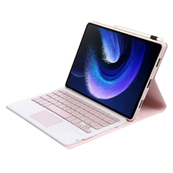 Puzdro + klávesnica Xiaomi Pad 6 / 6 Pro, Touchpad, ružové