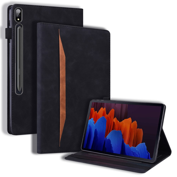 Puzdro pre Samsung Galaxy Tab S10 FE+ Plus, Classic, s priestorom pre stylus, čierne