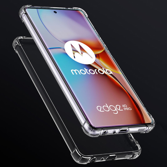 Obal na mobil pre Motorola Edge 40 Pro, Dropproof, priehľadné