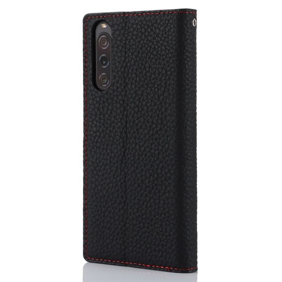 Klapkové puzdro pre Sony Xperia 10 V, Litchi Skin Grain, čierne