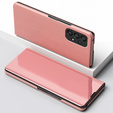 Obal na mobil pre Samsung Galaxy A53 5G, Clear View, ružové rose gold