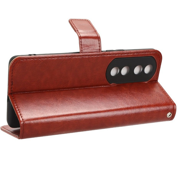 Klapkové puzdro pre Honor 90, Crazy Horse Wallet, hnedé