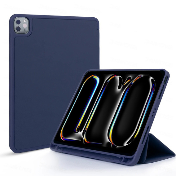 Puzdro pre Apple iPad Pro 13" 7 gen. 2024 (A2925, Smartcase s priestorom pre stylus, tmavomodré
