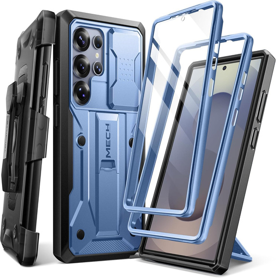 Odolné puzdro pre Samsung Galaxy S25 Ultra – Tongate MECH Series Clip, čierne