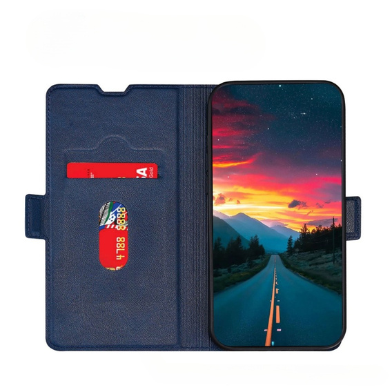 Klapkové puzdro pre Motorola Edge 30 Neo 5G, Wallet Thin Magnet, tmavomodré