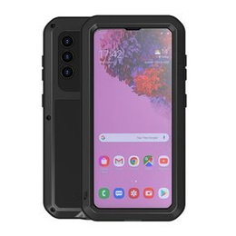 Love Mei Obal na mobil pre Samsung Galaxy S21, armored with glass, čierne