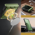 Puzdro Tongate MECH s MagSafe pre Samsung Galaxy Z Flip7 FE / Z Flip6, zelené