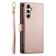 Klapkové puzdro pre Samsung Galaxy A36 5G, Wallet Zipper Pocket, ružové