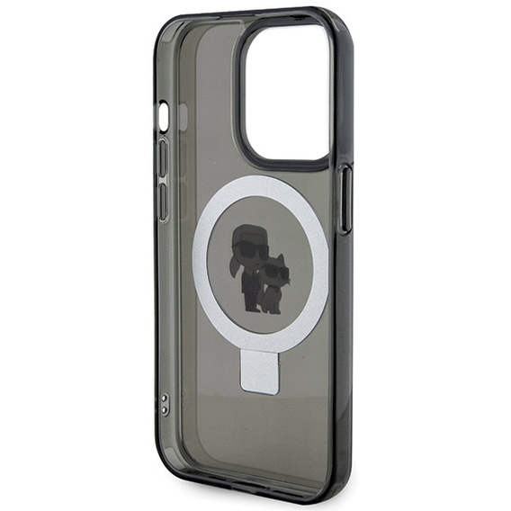 Stojan na prstene Karl Lagerfeld Puzdro MagSafe Karl & Choupette pre iPhone 15 Pro