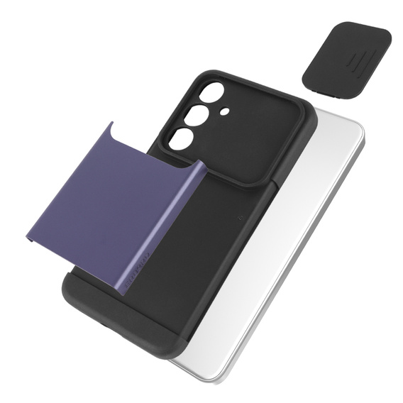 Obal na mobil pre Samsung Galaxy S24, ERBORD CamProtect Slide Camera, fialové