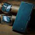 CASEME puzdro pre Samsung Galaxy S22 Ultra, Leather Wallet Case, zelený